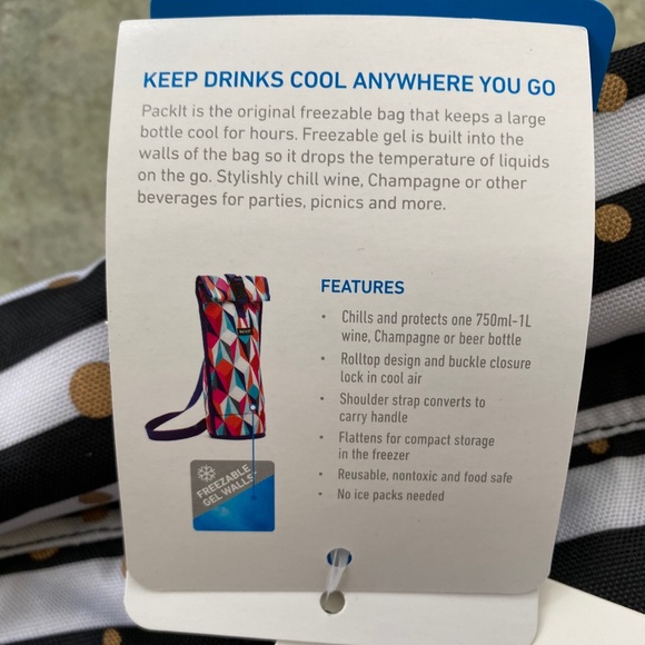 Striped Freezable Wine Bag - Picture 7 of 11